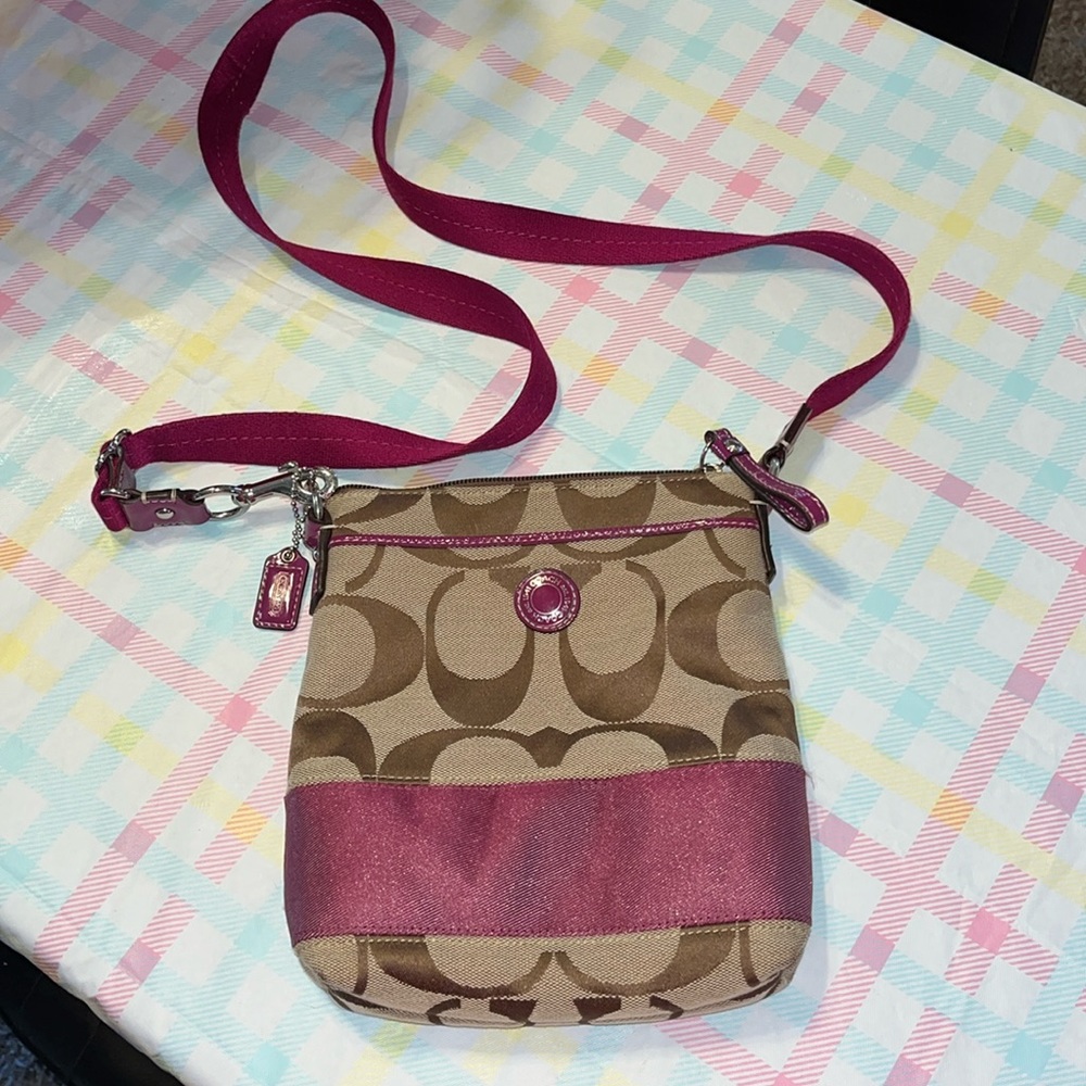 COACH Signature Stripe Swing Pack